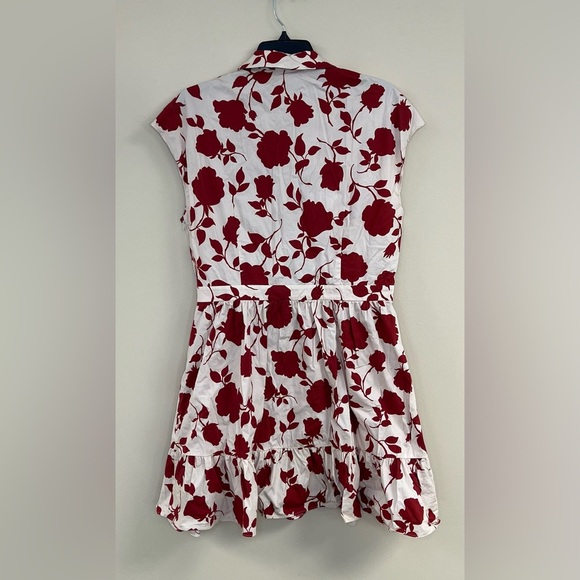 Goelia Rose Print Knotted Women Mini Dress - Picture 4 of 8